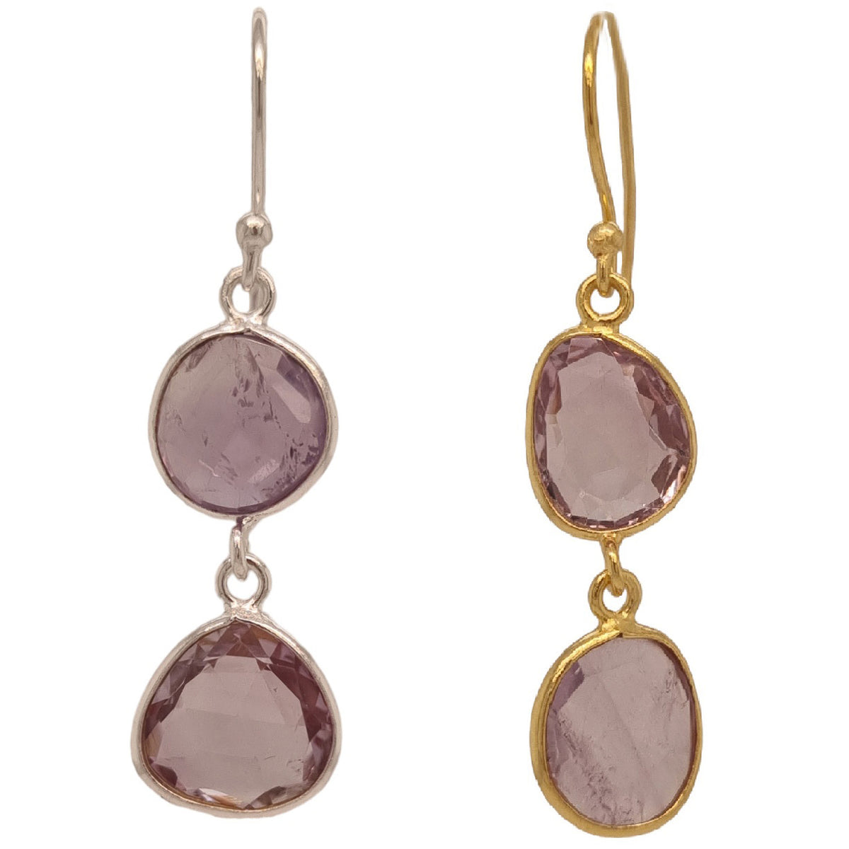 Luna Amethyst Sterling Silver Earrings