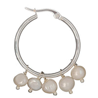 Dione Freshwater Pearl Hoop Earrings