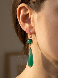 Jessi Green Onyx Earrings
