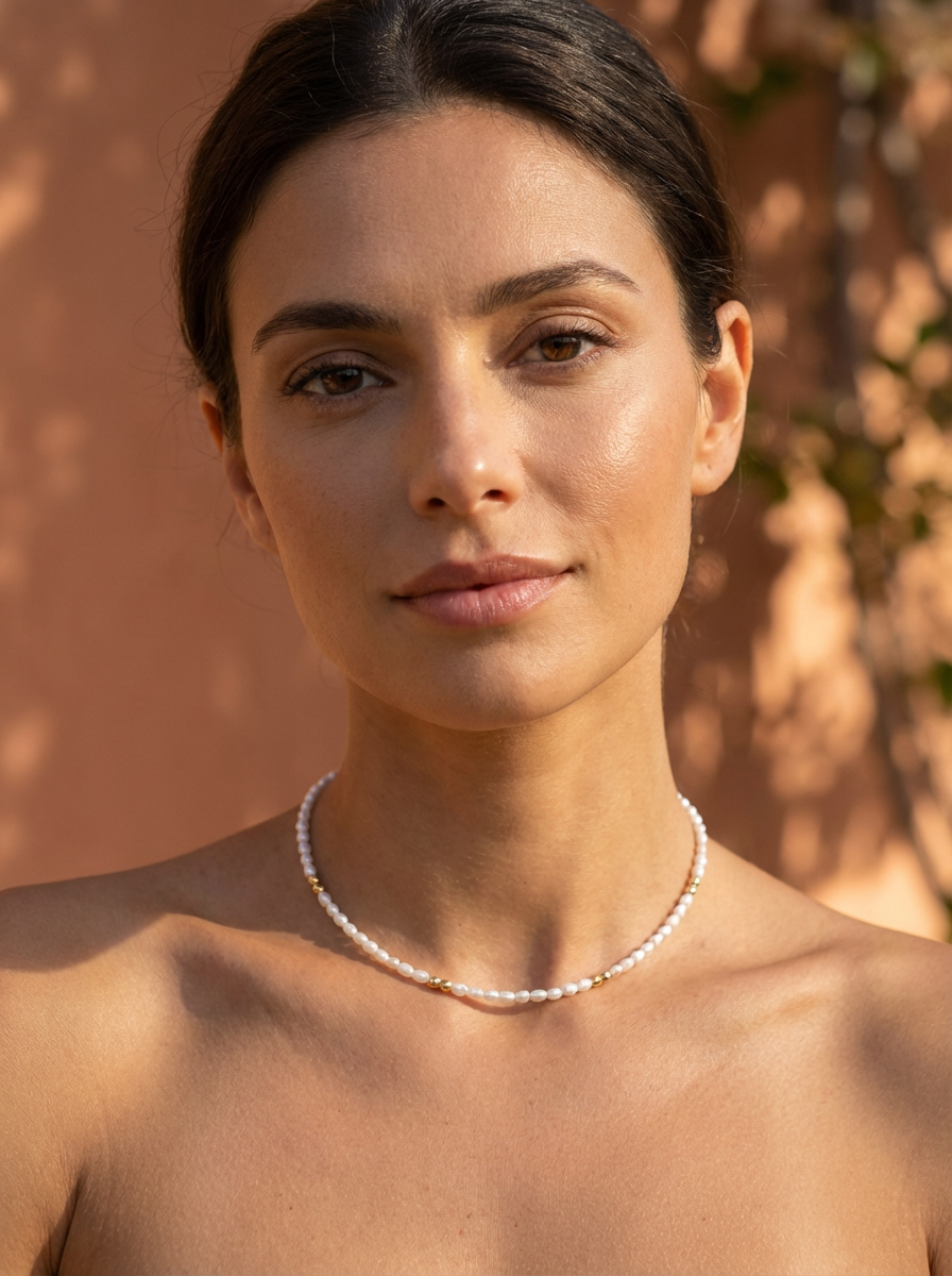 Abby Small Rice Freshwater Pearl Necklace