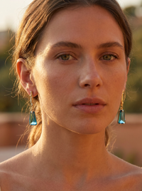 Adira Stacked Rings Quartz stud Earrings