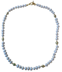 Adorn Freshwater Pearl necklace with gold beads