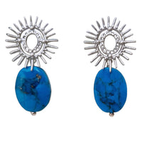 Alegra Arizonia Blue Turquoise Earring Gold or Silver