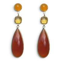 Aurelis Jade and Carnelian Earrings