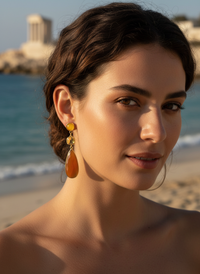 Aurelis Jade and Carnelian Earrings