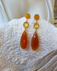 Aurelis Jade and Carnelian Earrings