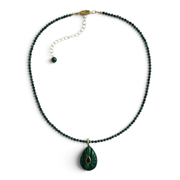 Aurevella Malachite Necklace with Malachite Pendant