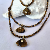 Aurevella Tiger Eye Necklace with Tiger Eye Pendant