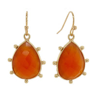 Aurulia Gemstone drop Earrings Carnelian