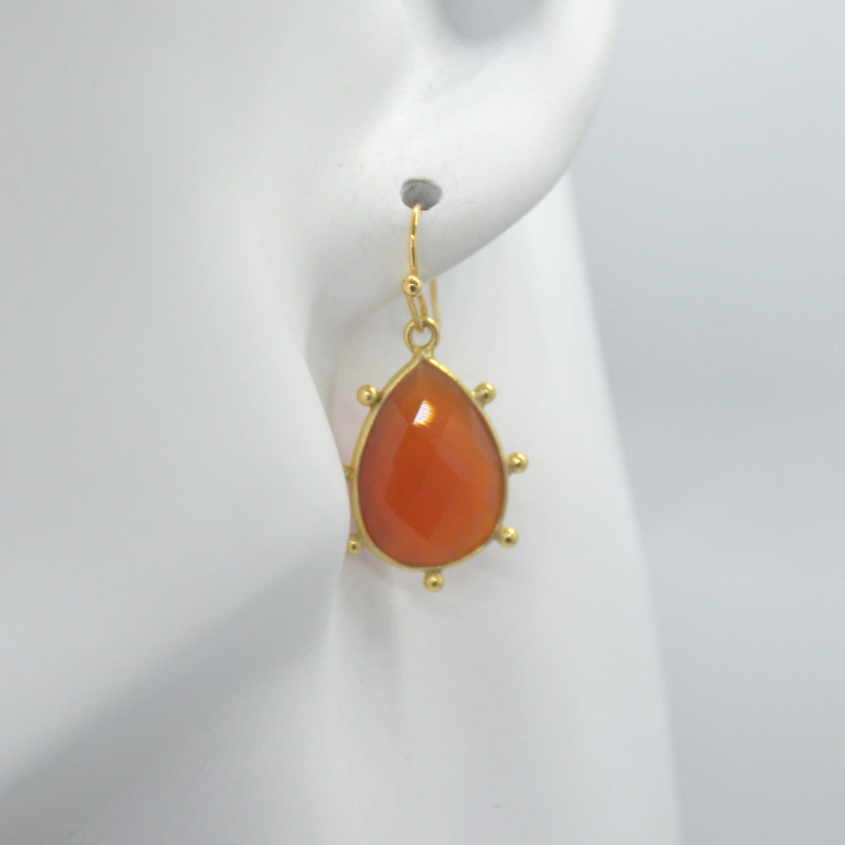 Aurulia Gemstone drop Earrings Carnelian