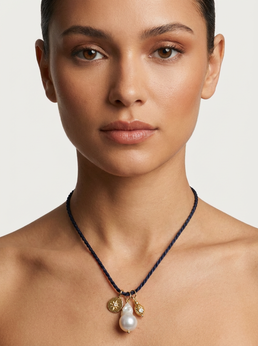 Aveline Pearl Cord Necklace