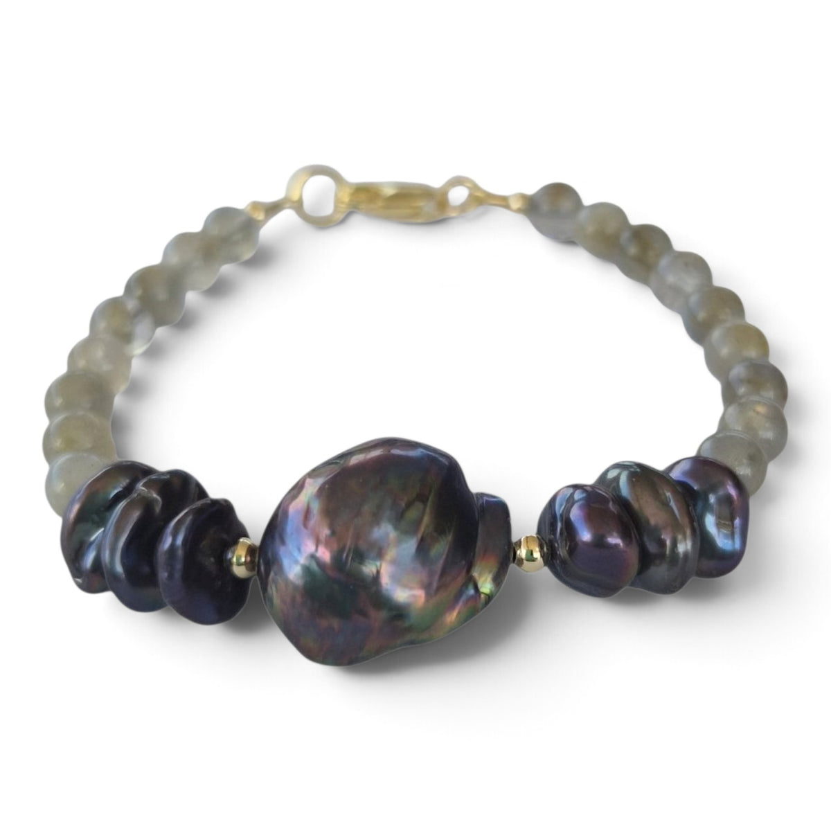 Averelle Grey Pearl with Labradorite Bracelet