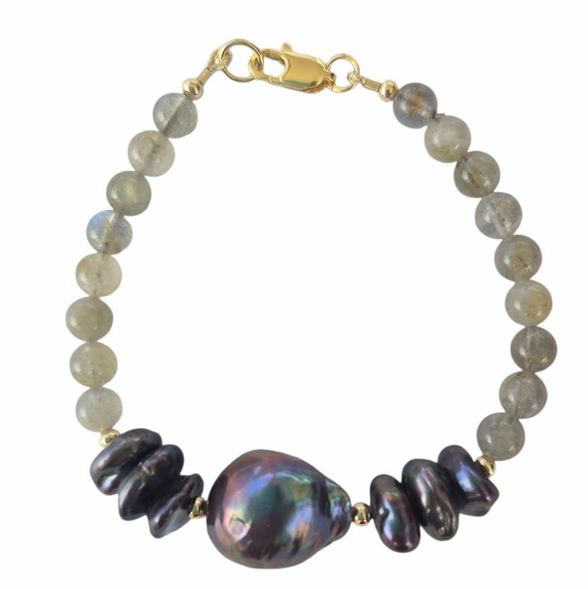 Averelle Grey Pearl with Labradorite Bracelet