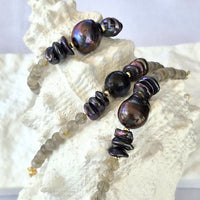 Averelle Grey Pearl with Labradorite Bracelet