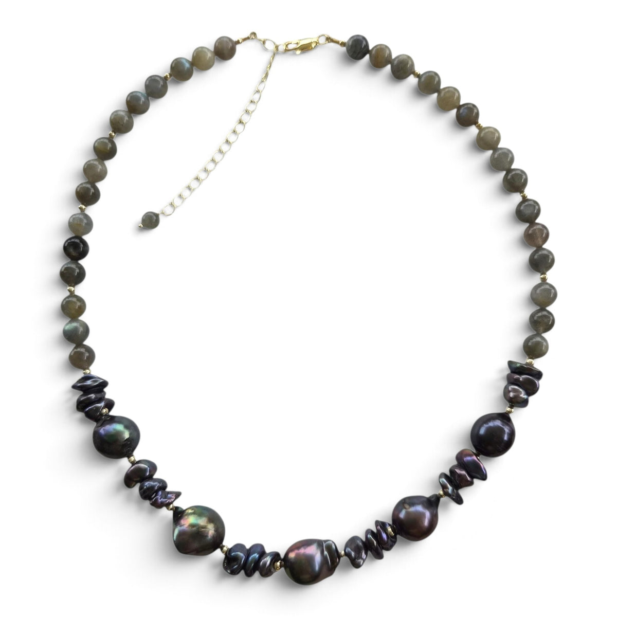 Averelle Grey Pearl with Labradorite Necklace