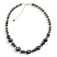 Averelle Grey Pearl with Labradorite Necklace