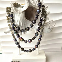 Averelle Grey Pearl with Labradorite Necklace