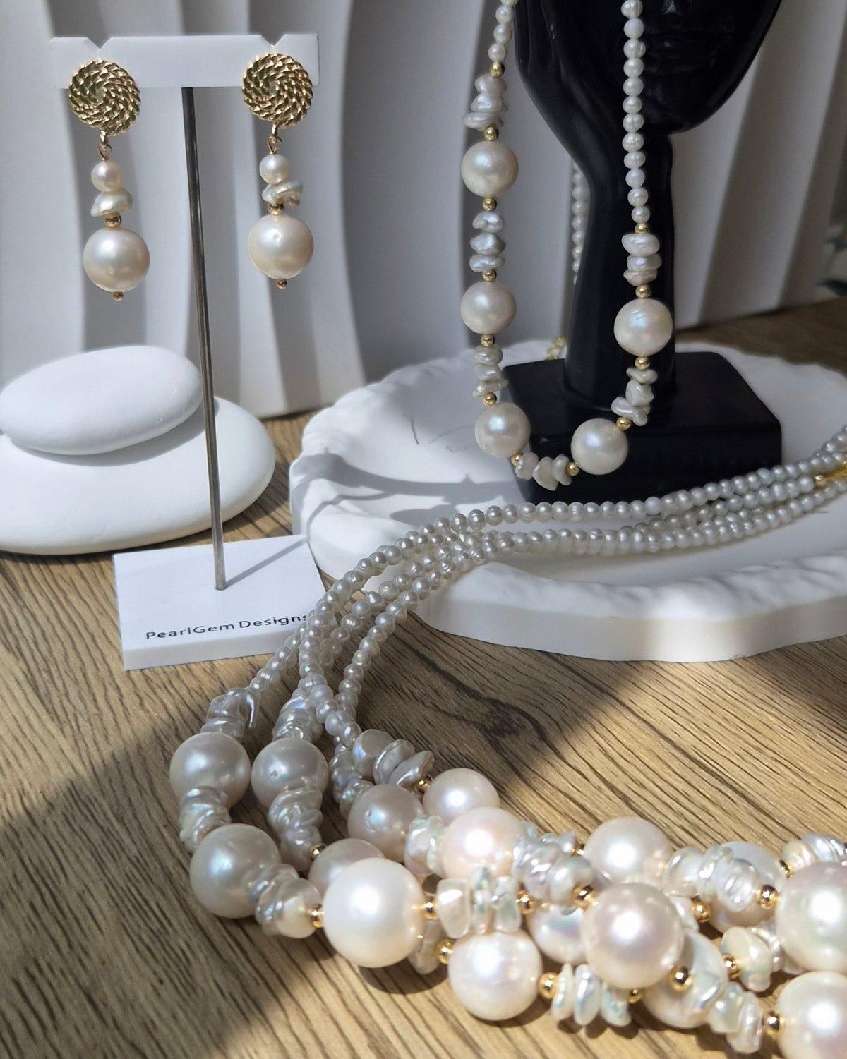 Averelle Pearl Necklace and earrings