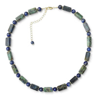 Azura Verde Azurite and Lapis Lazuli Necklace
