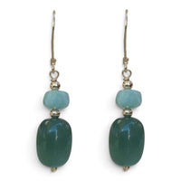 Azzurra Green Aventurine and Amazinite Earrings