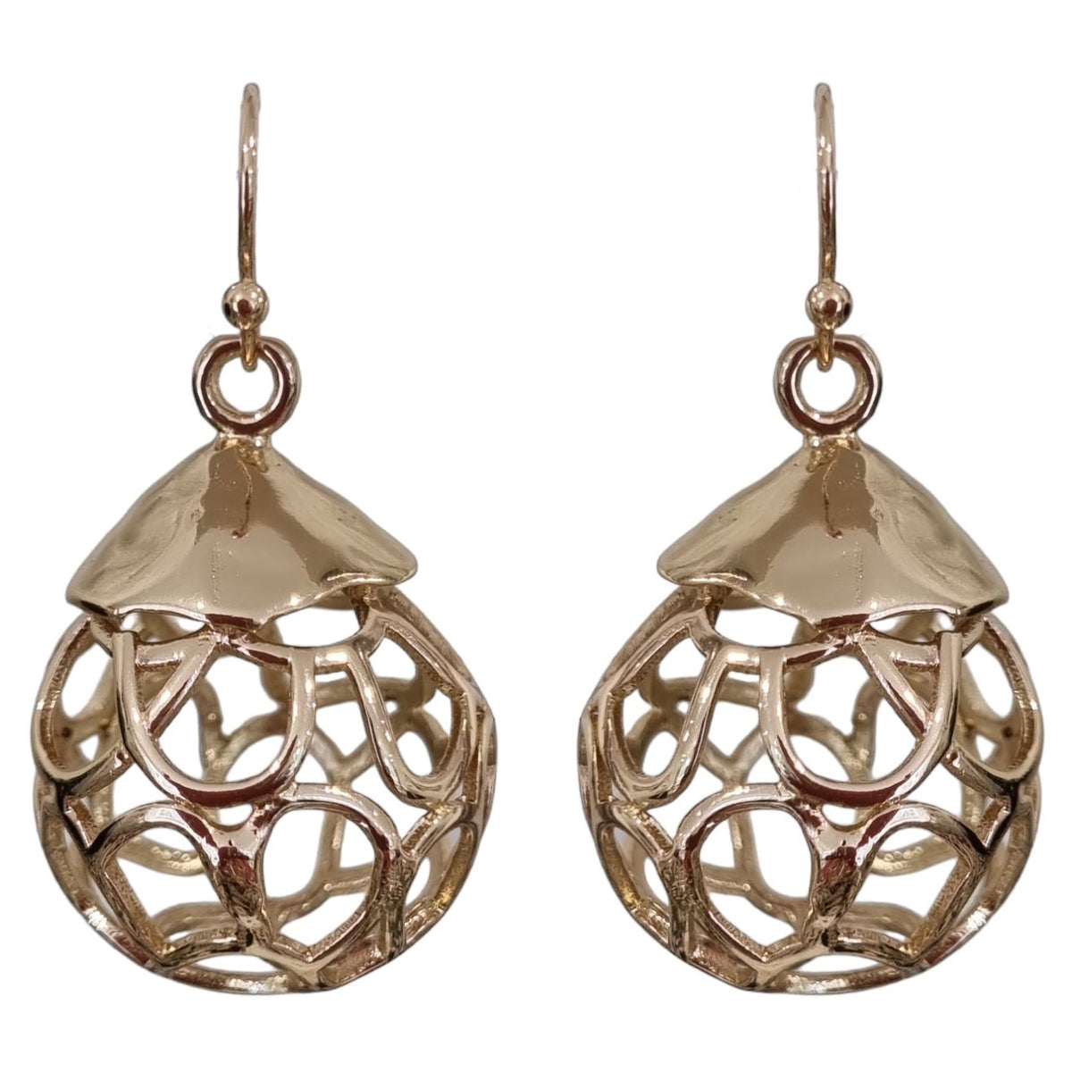 Baroque Short Wire Ball Earrings