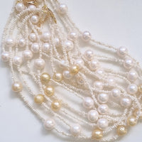 Beth Freshwater Keshi Pearl and South Sea Pearl Necklace