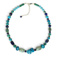 Blue and Green Turquoise and Lapis Lazuli Necklace