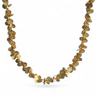 Briella Gold or Platinum Matte Disc Charm Necklace