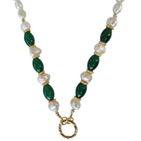 Brielle Pearl and Gemstone Necklace Available in 7 gemstones