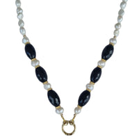 Brielle Pearl and Gemstone Necklace Available in 7 gemstones