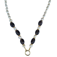Brielle Pearl and Gemstone Necklace Available in 7 gemstones
