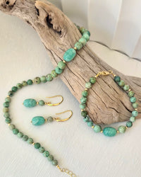Caliora Turquoise and Amazonite Necklace, bracelet and Earrings