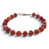 Calista Carnelian and Red Aventurine Bracelet