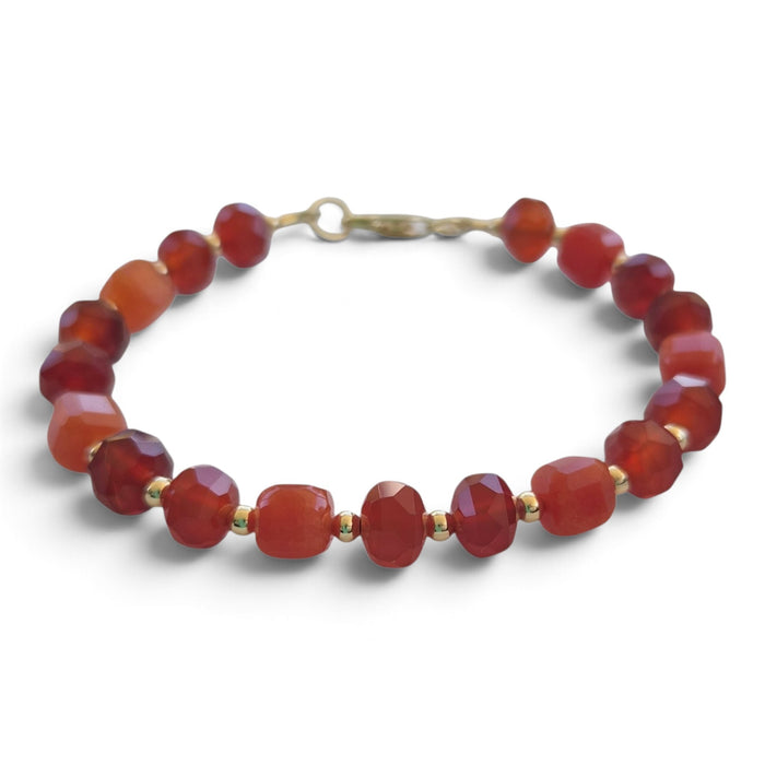 Calista Carnelian and Red Aventurine Bracelet