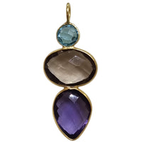 Candyland Charms Amethyst Smokey Quartz Blue Topaz Crystal