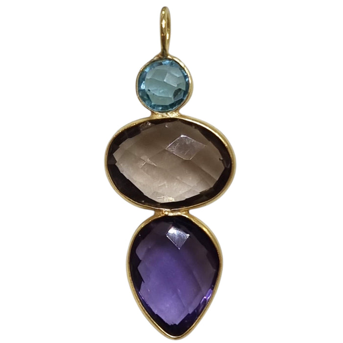 Candyland Charms Amethyst Smokey Quartz Blue Topaz Crystal