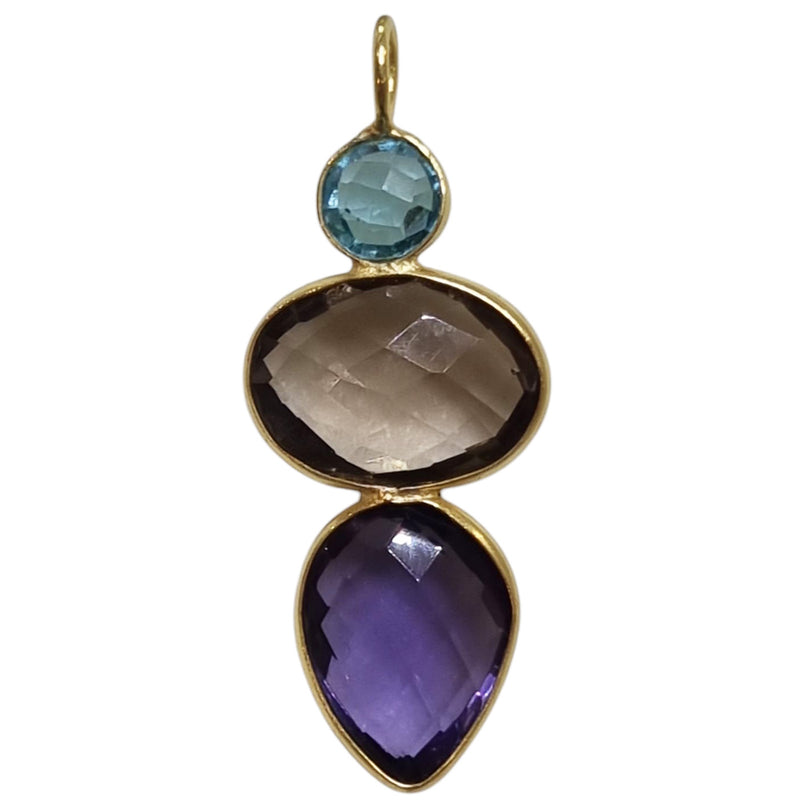Candyland Charms Amethyst Smokey Quartz Blue Topaz Crystal