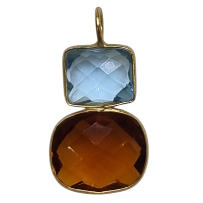 Candyland Charms Beer Quartz Blue Topaz Crystal