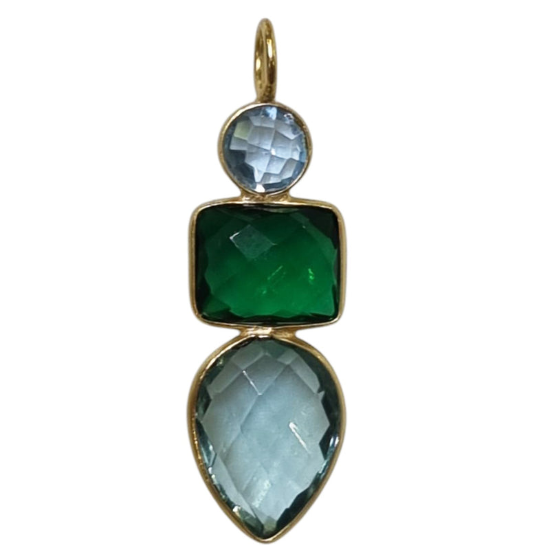 Candyland Charms Blue Topaz Emerald Crystal
