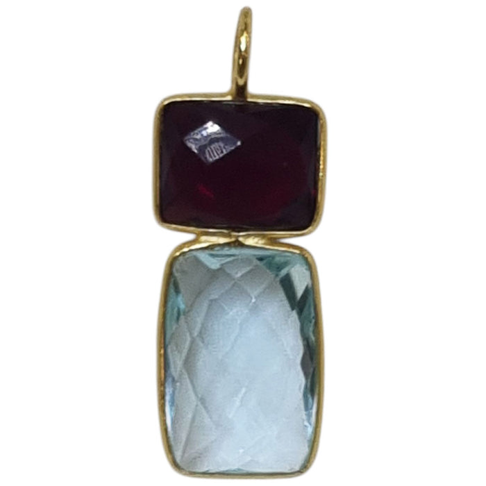 Candyland Charms Blue Topaz Garnet Crystal