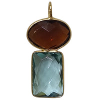 Candyland Charms Blue Topaz Smokey Quartz Crystal