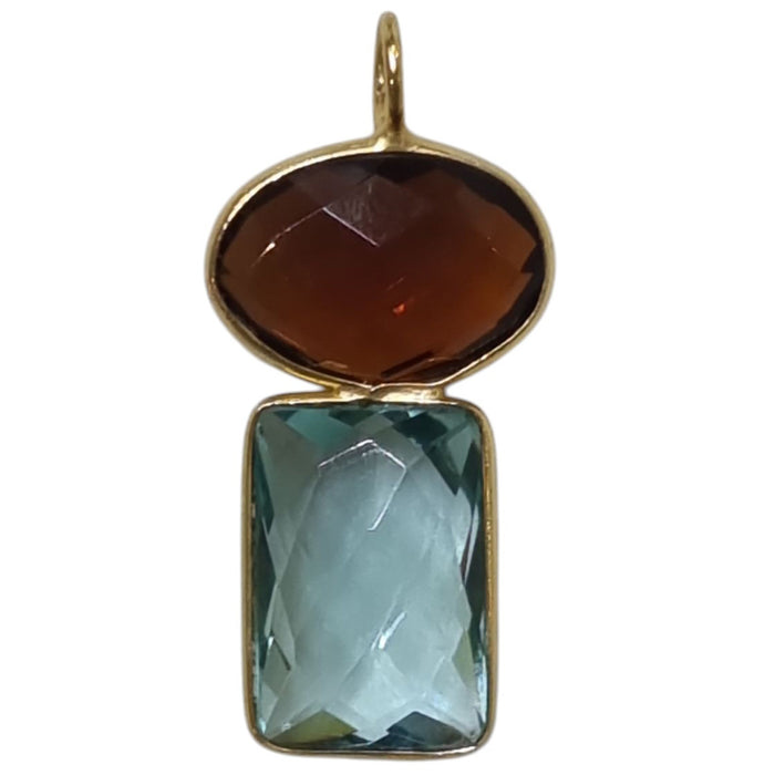 Candyland Charms Blue Topaz Smokey Quartz Crystal