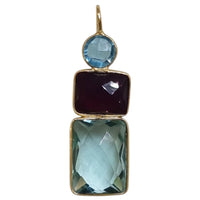 Candyland Charms Blue Topaz Garnet Crystal