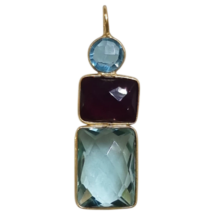 Candyland Charms Blue Topaz Garnet Crystal