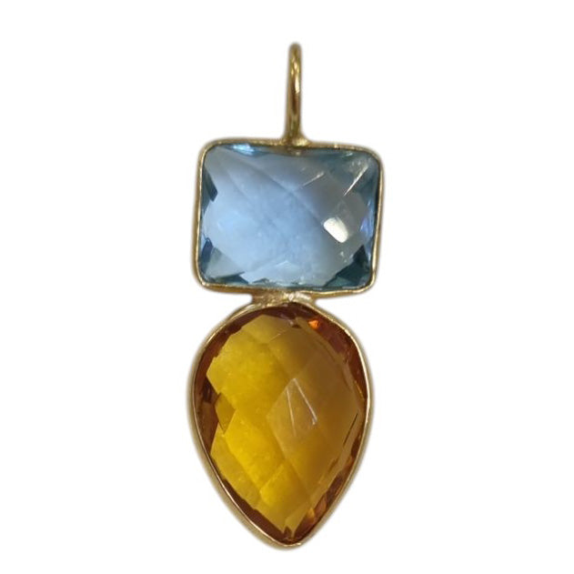 Candyland Charms Citrine Blue Topaz Crystal