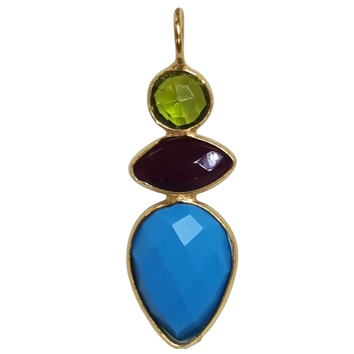 Candyland Charms Turquoise Garnet Peridot Crystal