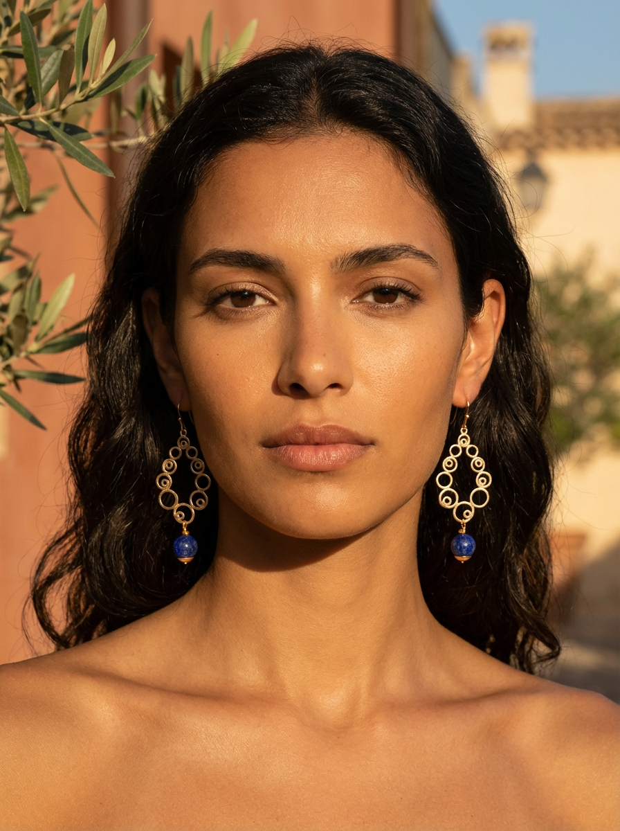 Claire Gold Lapis Lazuli earring