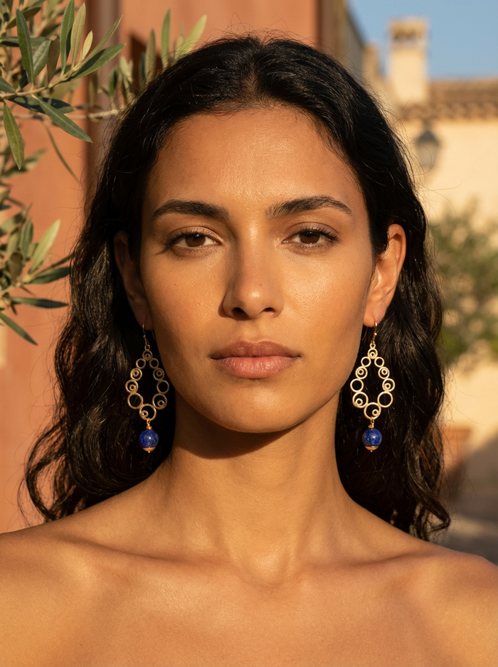 Claire Gold Lapis Lazuli earring