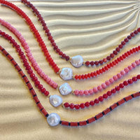 Coastal Coral and Freshwater Pearl Necklace collection