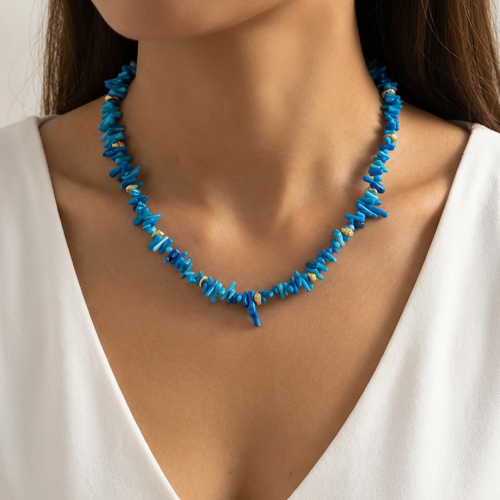 Coastline Coral Necklace Teal 